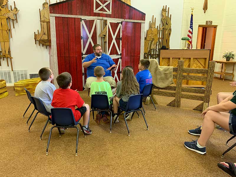 Sunday School at St. Johns Evangelical Lutheran church in Flanagan, IL