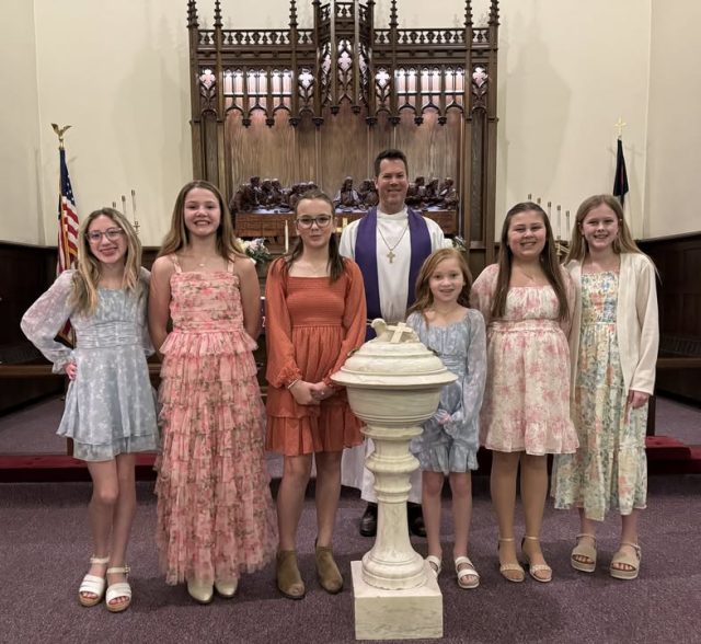 Six of our young people celebrated their First Communion today! Congratulations, and God's blessings to you, Sadie, Reese, Sydni, Avery, Caitlyn, and Harper!